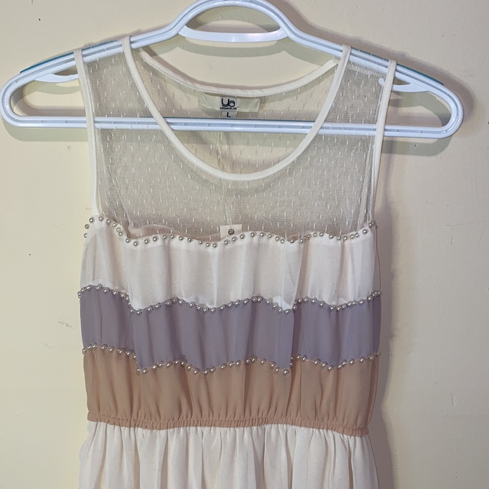 3/$15 Pearl Accent Dress - Picture 2 of 7